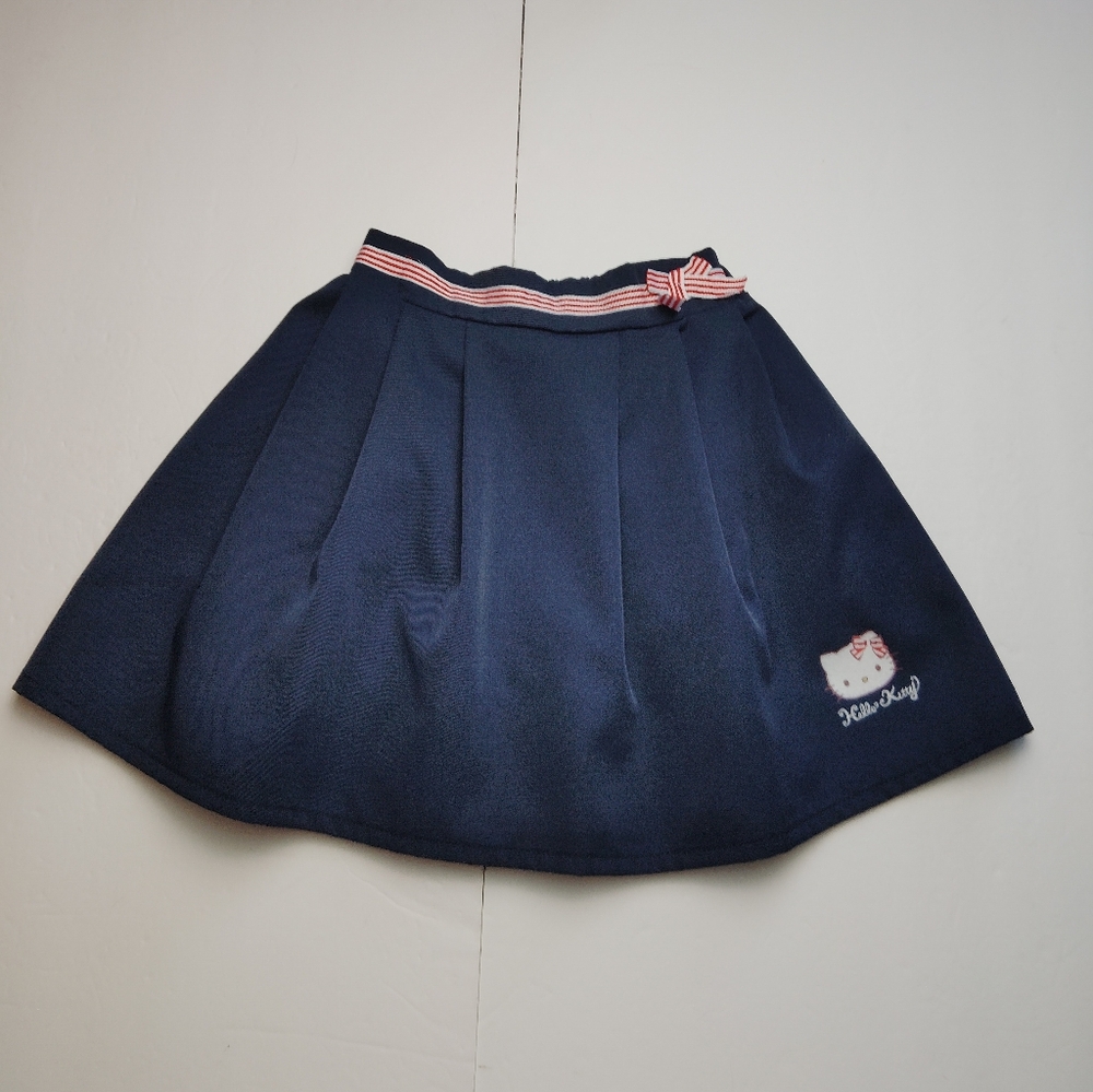 Sanrio Hello Kitty Navy Blue Flare Skort Elastic Waist Pull On ~ Size Small 4/5
